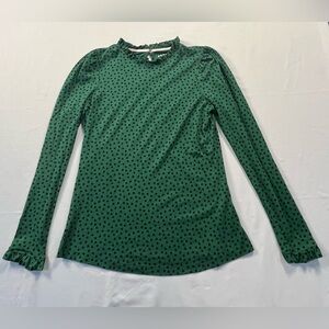 Boden Green Polka Dot Women's Long Sleeved Top